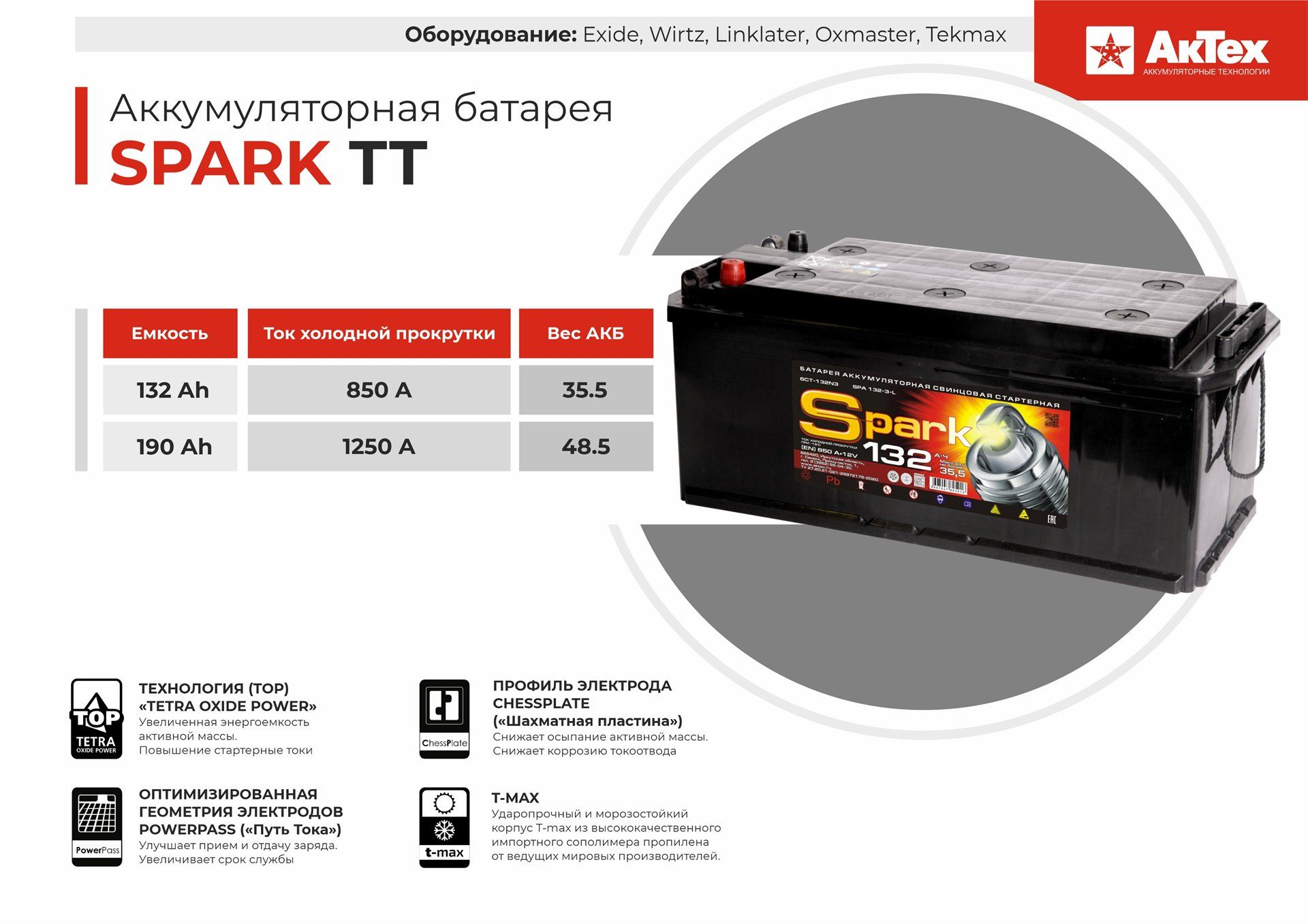 Аккумуляторная батарея Spark TT