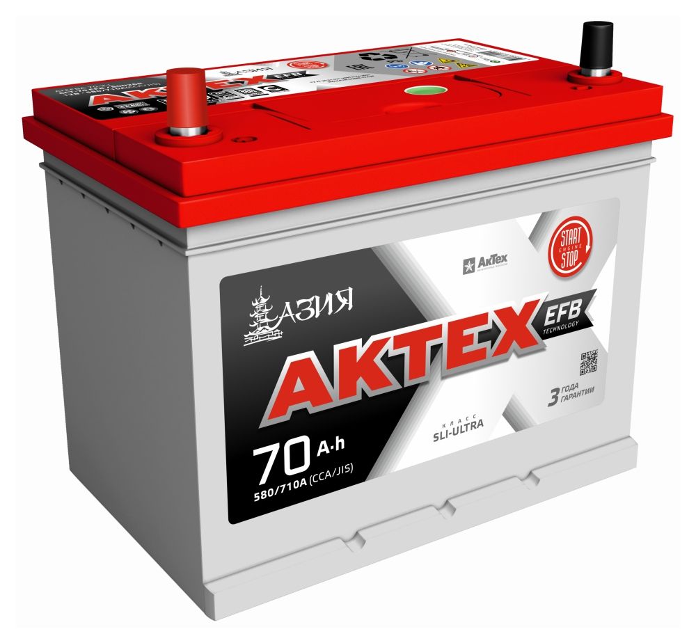 Аккумуляторная батарея AKTEX АЗИЯ EFB